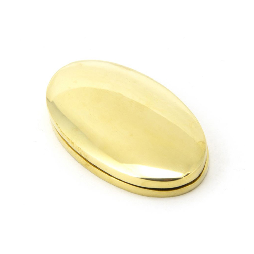 From the Anvil Oval Escutcheon and Cover - Polished Brass